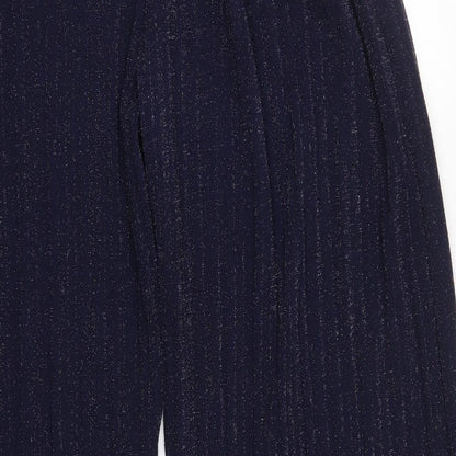 Glass Womens Blue  Polyester Trousers  Size 2XL L30 in Regular