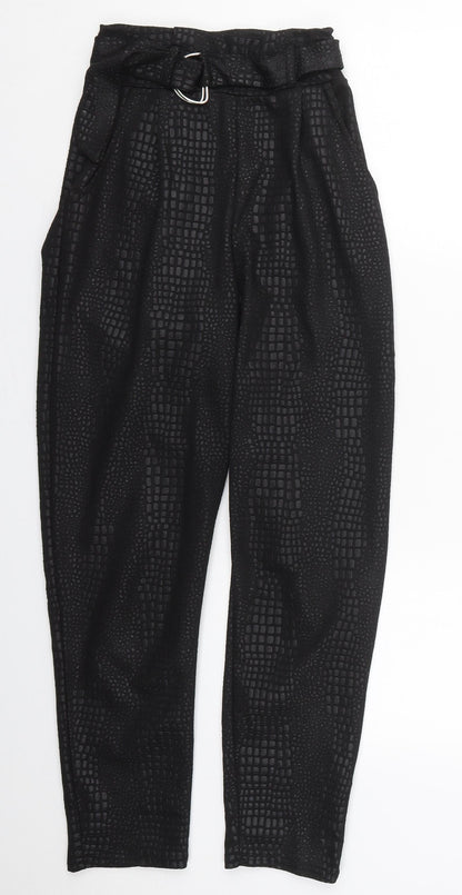 Womens UK Size 6 PRETTYLITTLETHING Regular Fit  Black Trousers