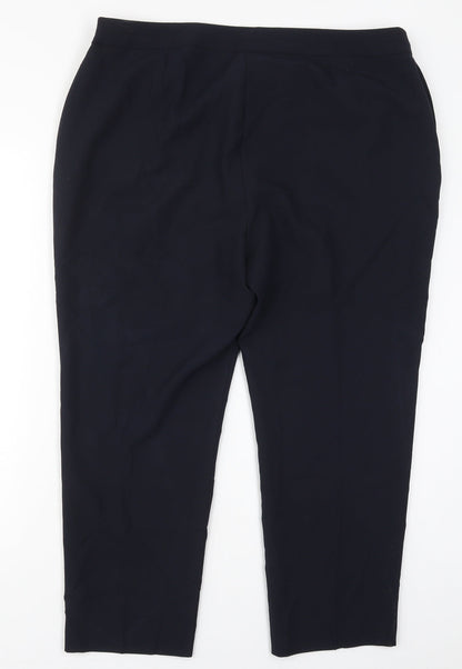 Womens UK Size 18 Preworn Regular Fit  Blue Trousers
