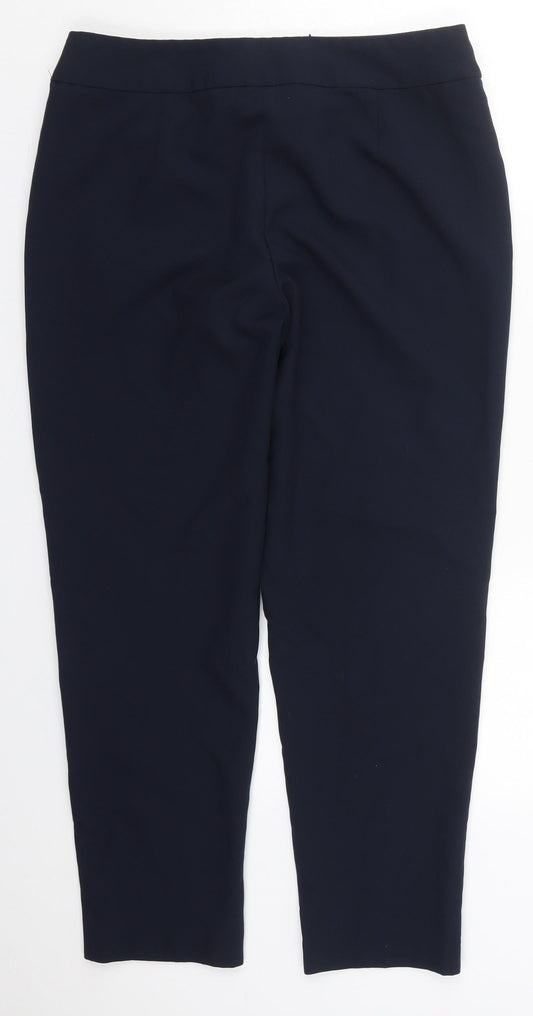 George Womens Blue  Polyester Trousers  Size 12 L25 in Regular Hook & Eye