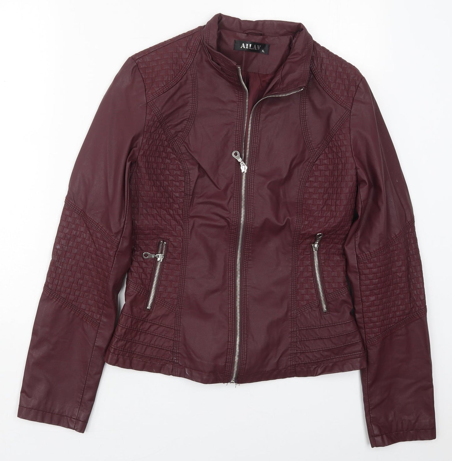 Ailan Womens Purple   Jacket  Size L  Zip