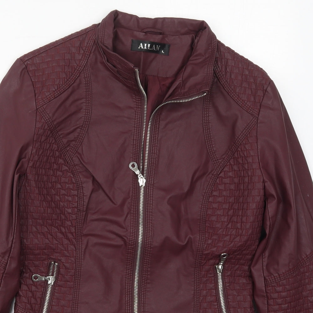 Ailan Womens Purple   Jacket  Size L  Zip