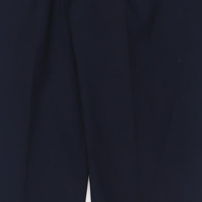 Preworn Mens Blue  Polyester Trousers  Size 36 L32 in Regular Button