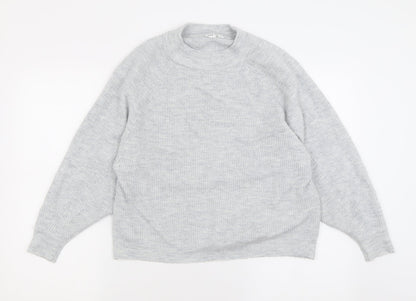 Gap Womens Grey Crew Neck  Acrylic Pullover Jumper Size S