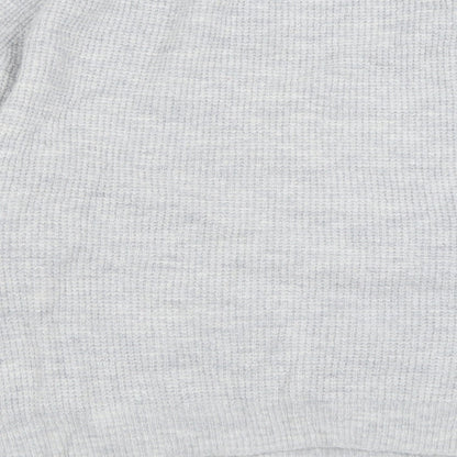 Gap Womens Grey Crew Neck  Acrylic Pullover Jumper Size S
