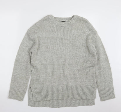 New Look Womens Grey Crew Neck  Acrylic Pullover Jumper Size S