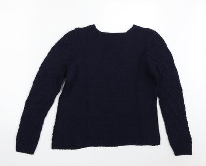 Womens UK Size 12 Debenhams Blue Pullover Jumper
