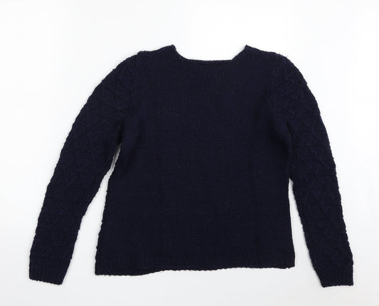 Womens UK Size 12 Debenhams Blue Pullover Jumper