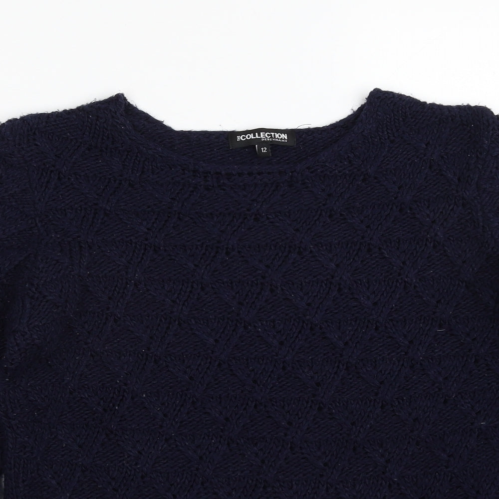 Womens UK Size 12 Debenhams Blue Pullover Jumper