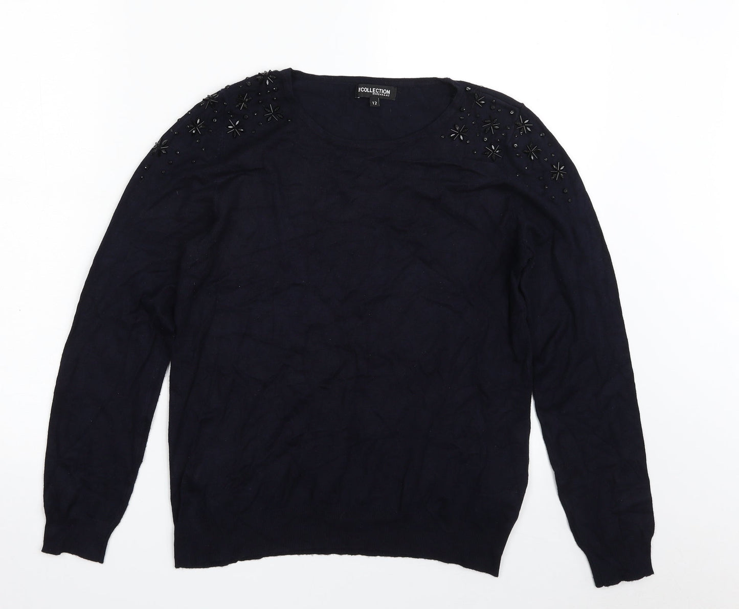 Womens UK Size 12 Debenhams Blue Pullover Jumper