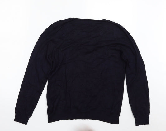 Womens UK Size 12 Debenhams Blue Pullover Jumper