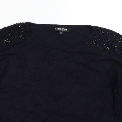 Womens UK Size 12 Debenhams Blue Pullover Jumper