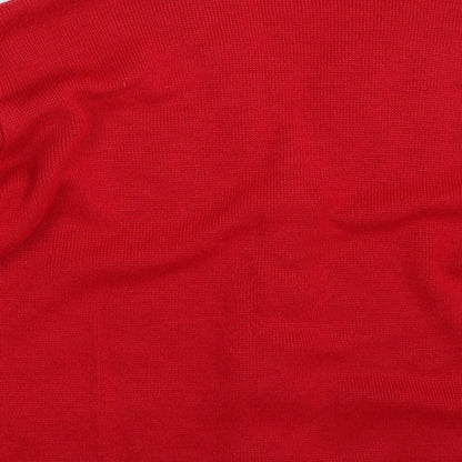 Womens UK Size M Care Red Cardigan Jumper