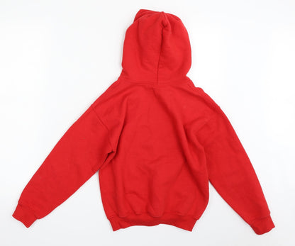 Gildan Boys Red  Cotton Pullover Hoodie Size S   - Preston