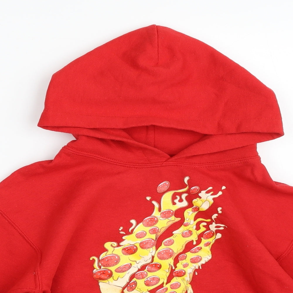 Gildan Boys Red  Cotton Pullover Hoodie Size S   - Preston