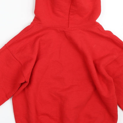Gildan Boys Red  Cotton Pullover Hoodie Size S   - Preston