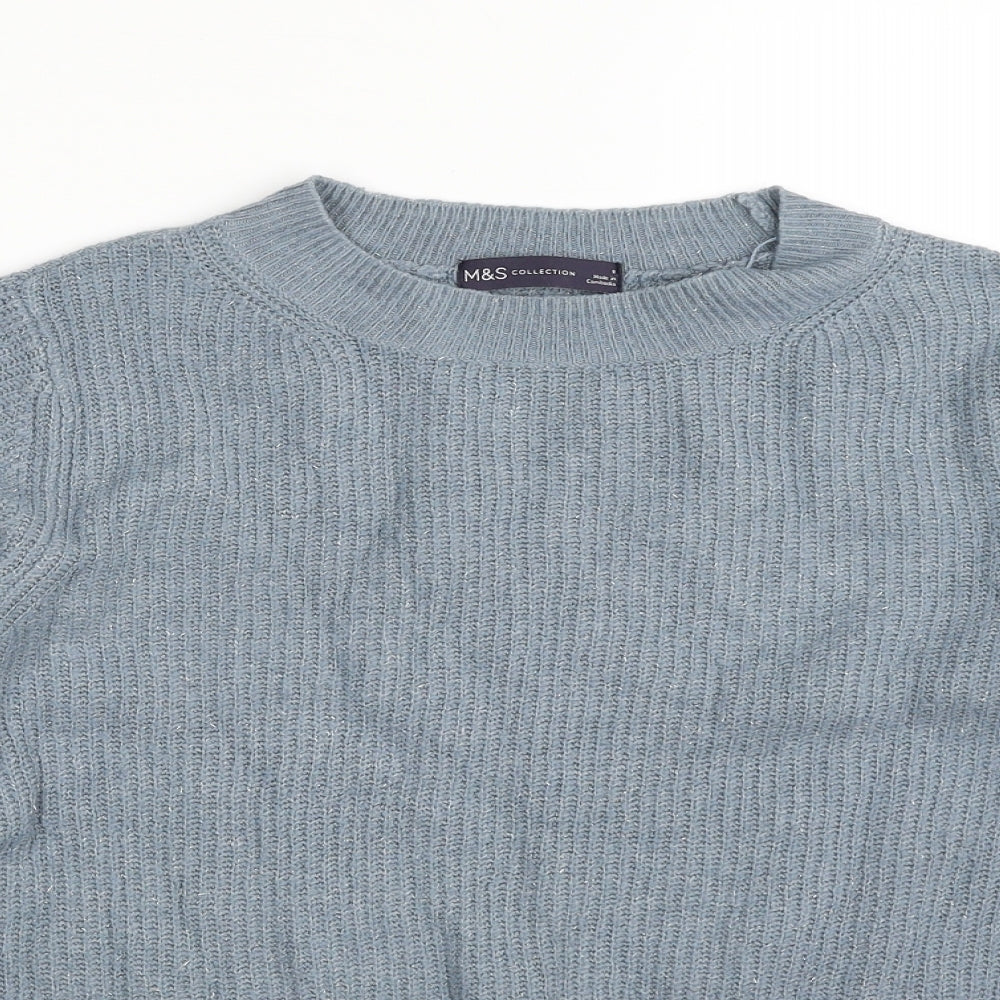 Womens UK Size 8 Marks and Spencer Blue Pullover Jumper