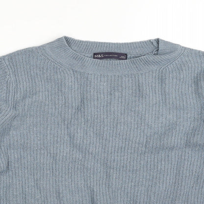 Womens UK Size 8 Marks and Spencer Blue Pullover Jumper
