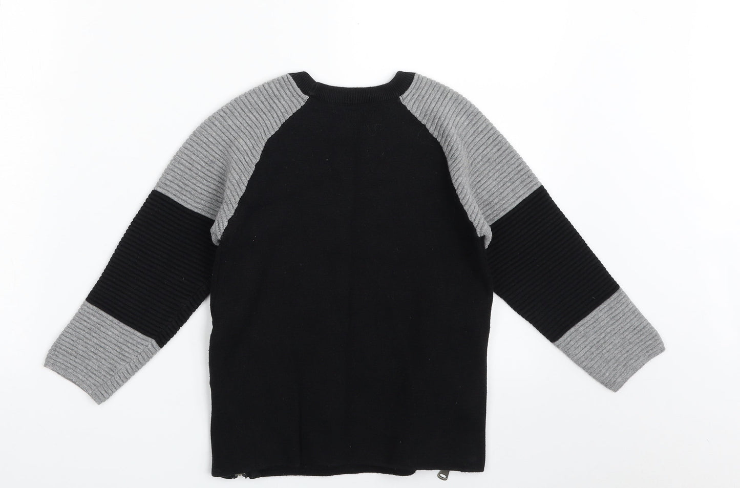 TU Girls Black Crew Neck  100% Cotton Pullover Jumper Size 6 Years  Pullover