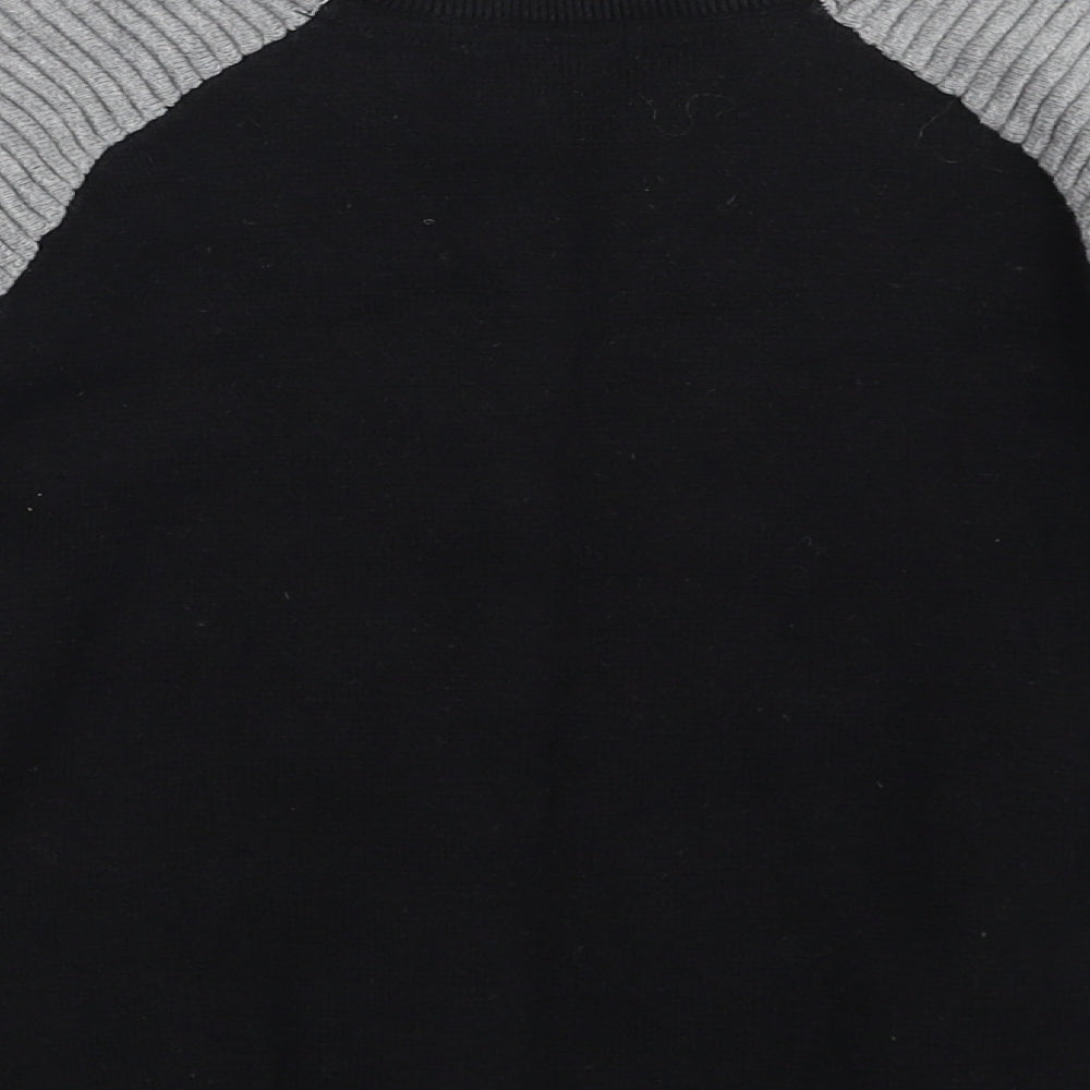 TU Girls Black Crew Neck  100% Cotton Pullover Jumper Size 6 Years  Pullover