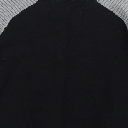 TU Girls Black Crew Neck  100% Cotton Pullover Jumper Size 6 Years  Pullover
