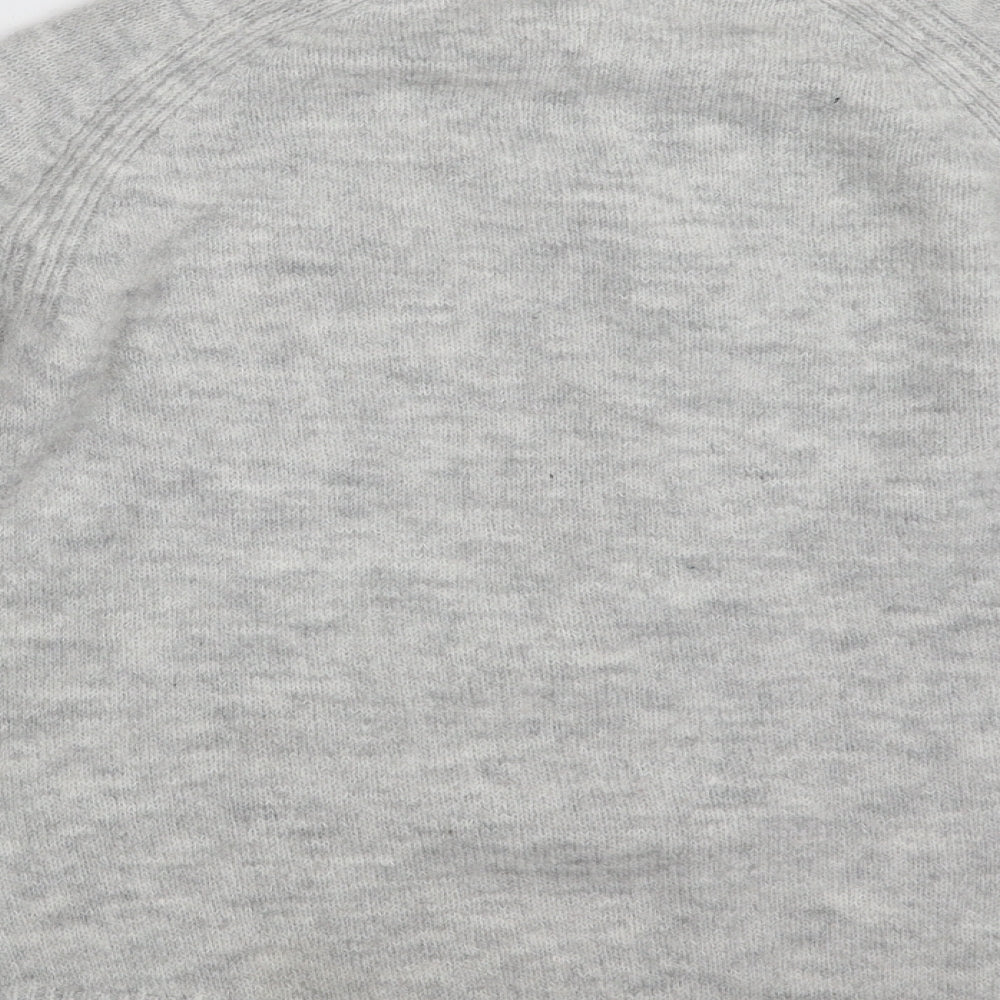 H&M Girls Grey Crew Neck  Acrylic Pullover Jumper Size 10-11 Years