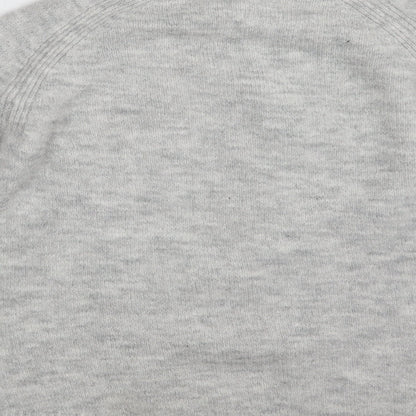 H&M Girls Grey Crew Neck  Acrylic Pullover Jumper Size 10-11 Years
