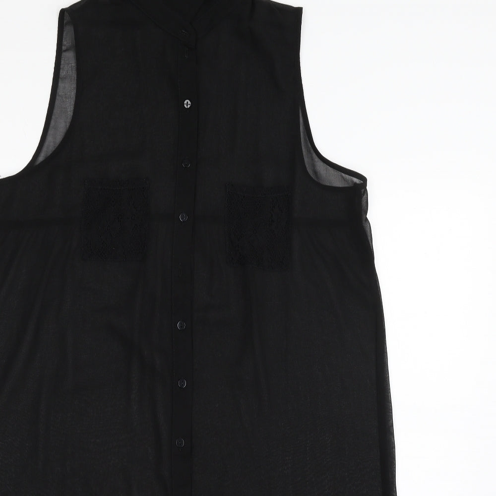 Womens UK Size One Size G21 Black Basic Button-Up