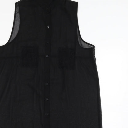 Womens UK Size One Size G21 Black Basic Button-Up