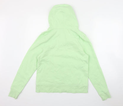 Back view of Amazon women’s green cotton pullover hoodie, size S