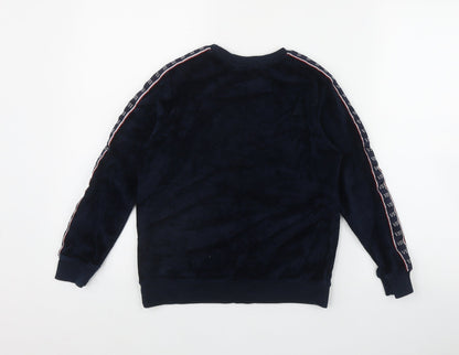 Back view of George boys’ blue polyester pullover sweatshirt, size 8-9, years - 'epic future'