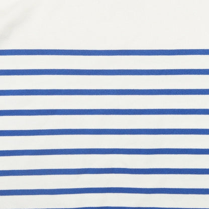 John Lewis Womens White Round Neck Striped Cotton Pullover Jumper Size L