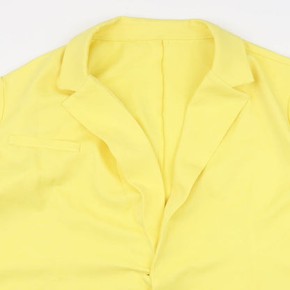 SheIn Womens Yellow  Polyester Jacket Blazer Size 3XL