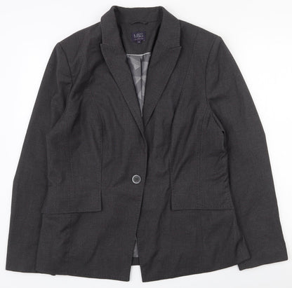 Womens UK Size 16 Marks and Spencer Regular Grey Suit Jacket