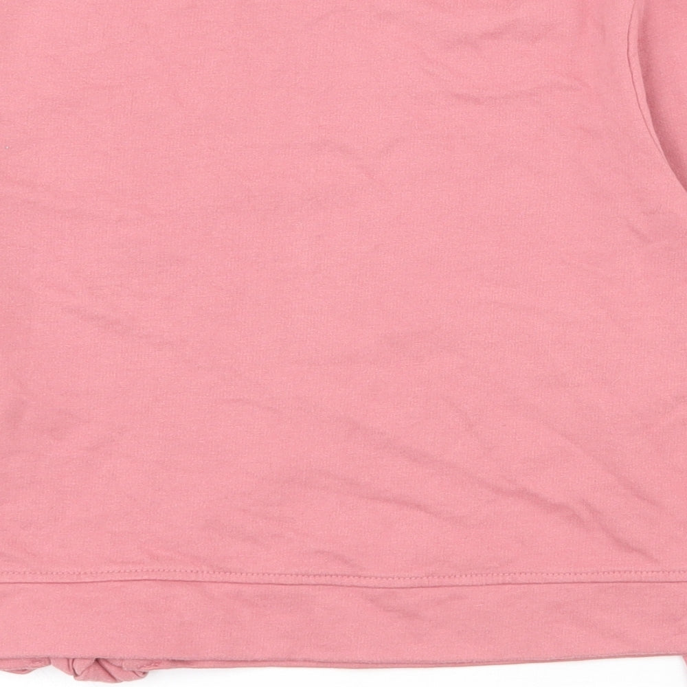 George Girls Pink  Cotton Pullover Sweatshirt Size 10-11 Years  Pullover - Tie at bottom