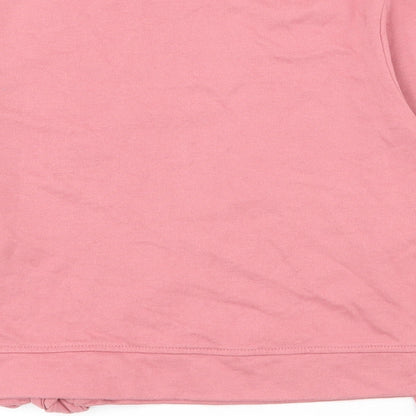 George Girls Pink  Cotton Pullover Sweatshirt Size 10-11 Years  Pullover - Tie at bottom