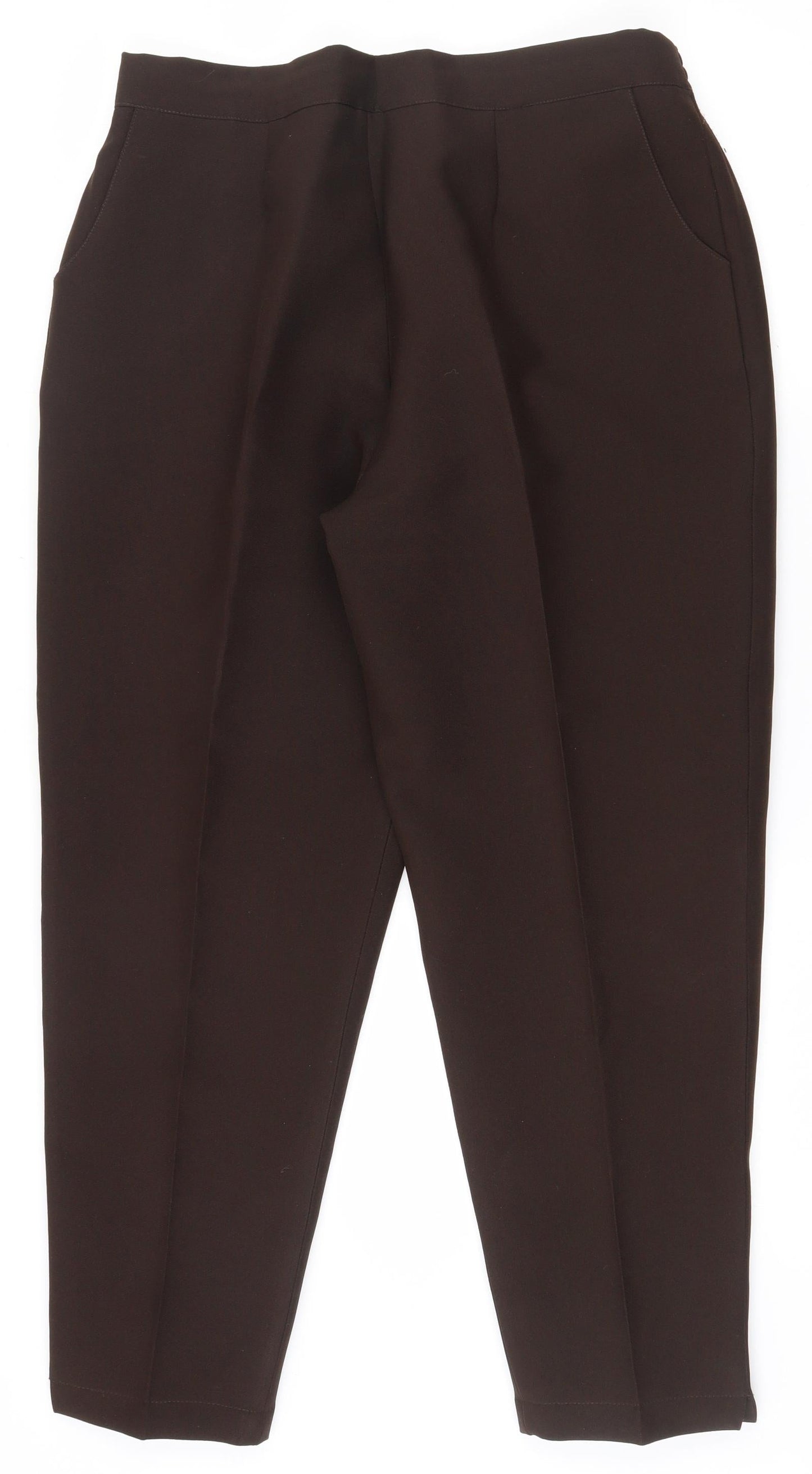Womens UK Size 20 Preworn Regular Fit  Brown Trousers