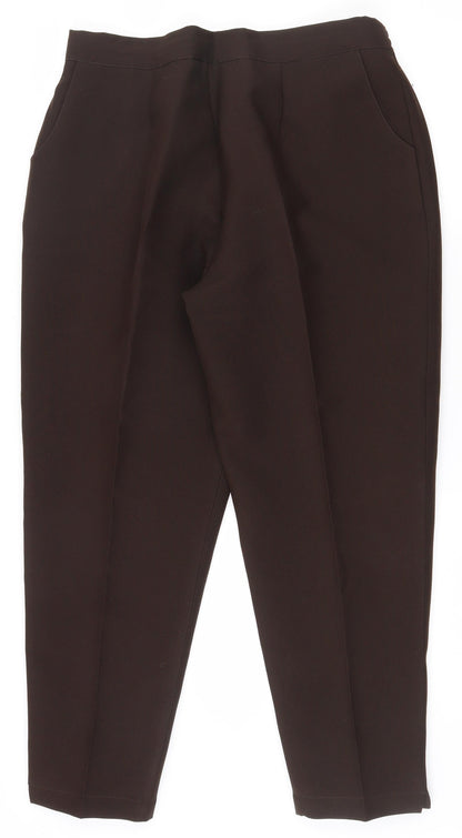 Womens UK Size 20 Preworn Regular Fit  Brown Trousers