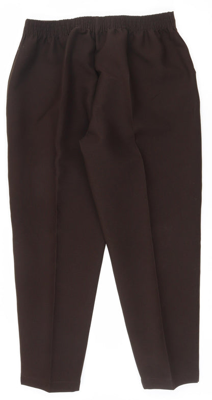 Womens UK Size 20 Preworn Regular Fit  Brown Trousers