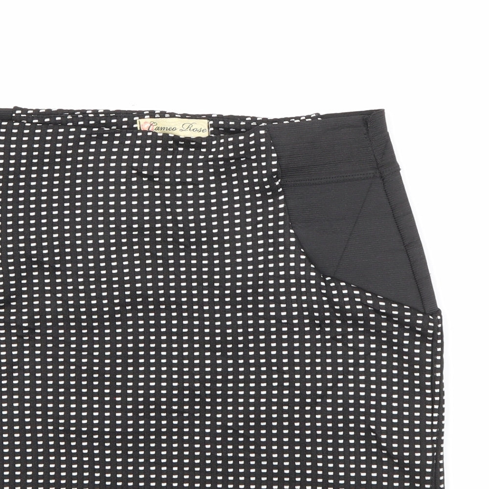 Cameo Rose Womens Black Geometric Polyester Mini Skirt Size 10