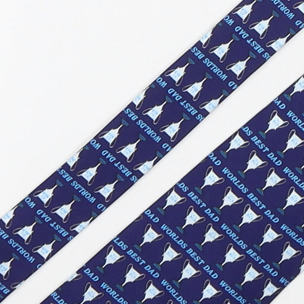 George Mens Multicoloured Geometric Polyester Pointed Tie One Size - Worlds Best Dad