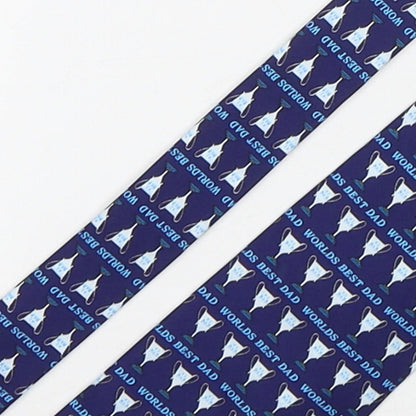 George Mens Multicoloured Geometric Polyester Pointed Tie One Size - Worlds Best Dad