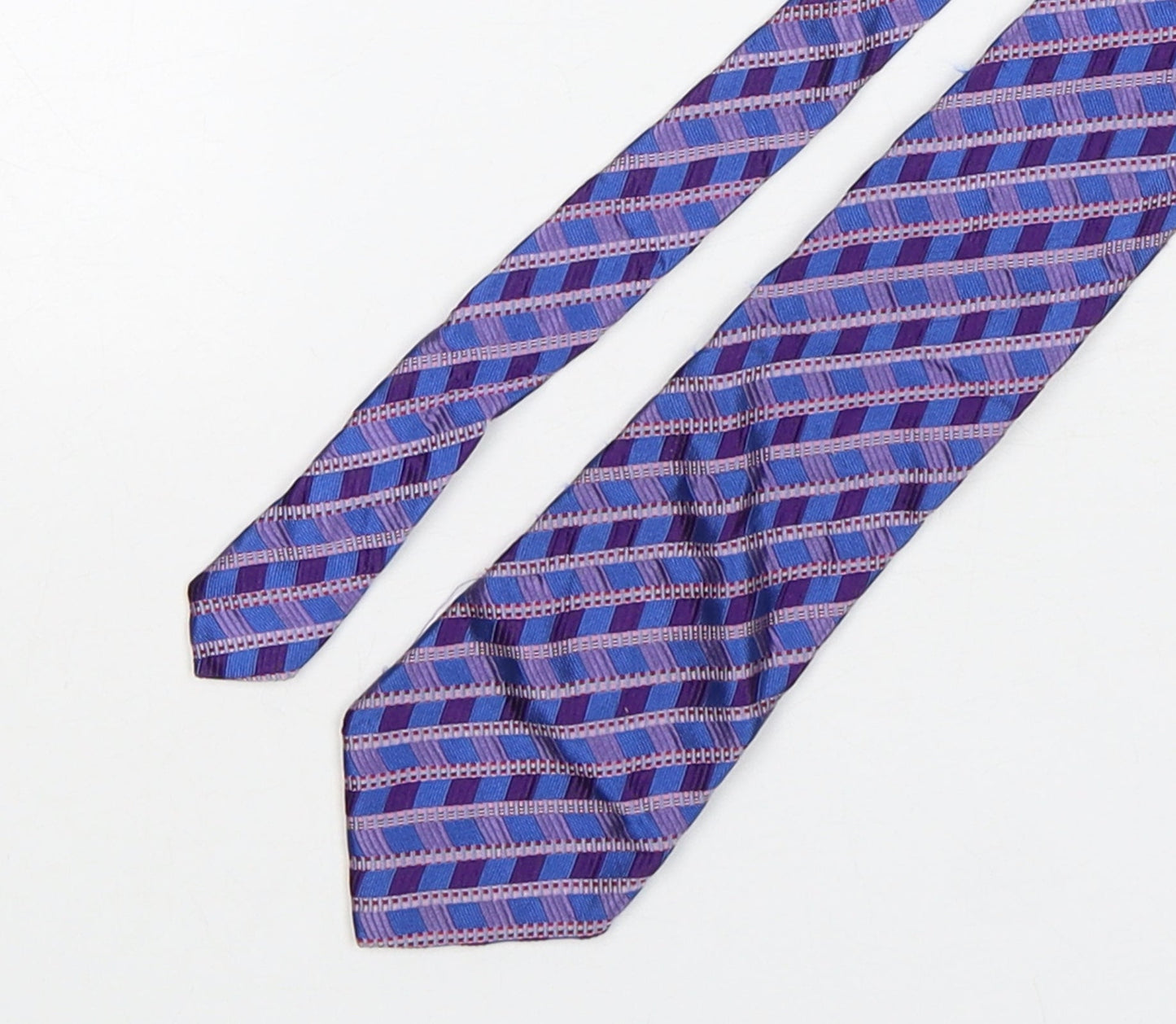 Preworn Mens Multicoloured Geometric Silk Pointed Tie One Size