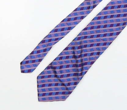 Preworn Mens Multicoloured Geometric Silk Pointed Tie One Size