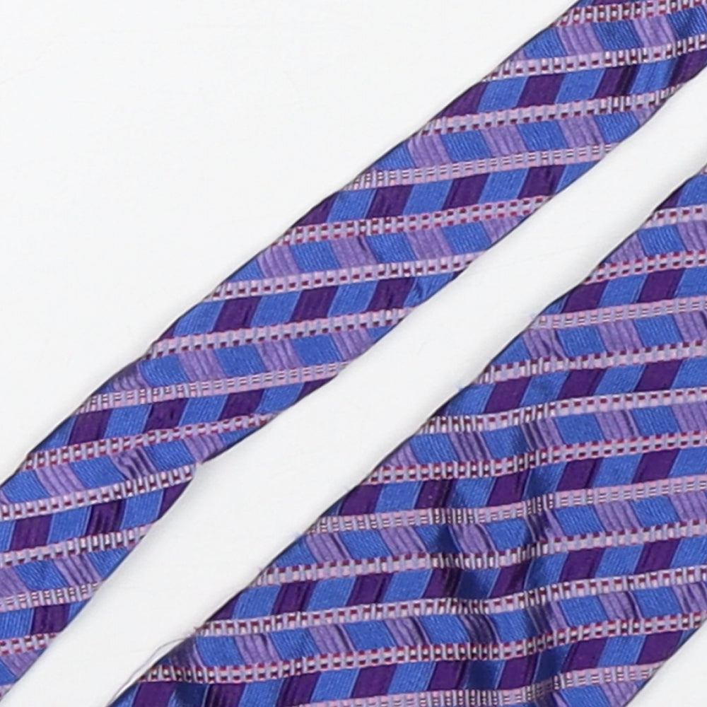 Preworn Mens Multicoloured Geometric Silk Pointed Tie One Size