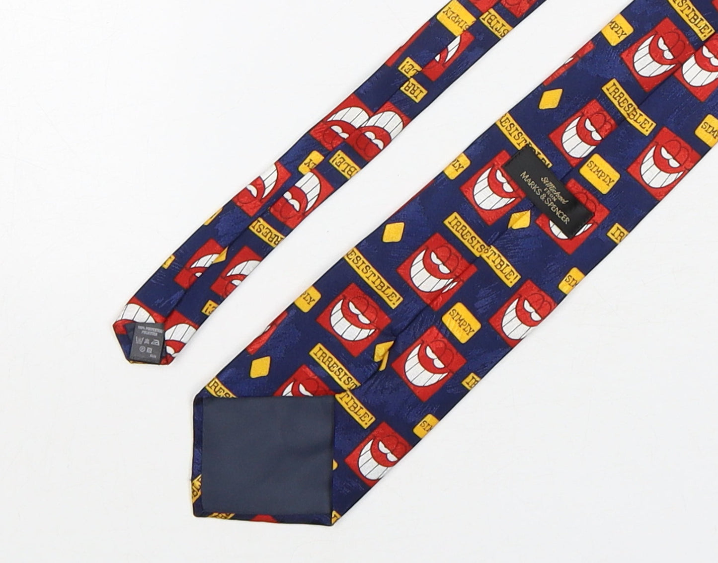 Marks and Spencer Mens Multicoloured Geometric Polyester Pointed Tie One Size