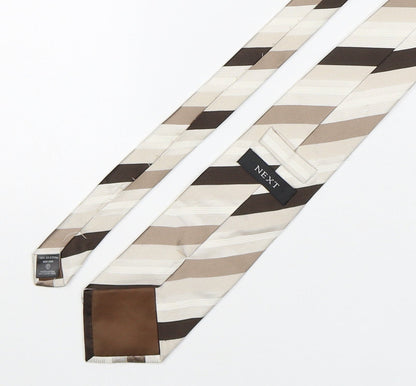 NEXT Mens Multicoloured Striped Silk Pointed Tie One Size