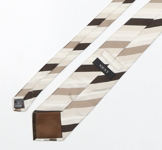 NEXT Mens Multicoloured Striped Silk Pointed Tie One Size