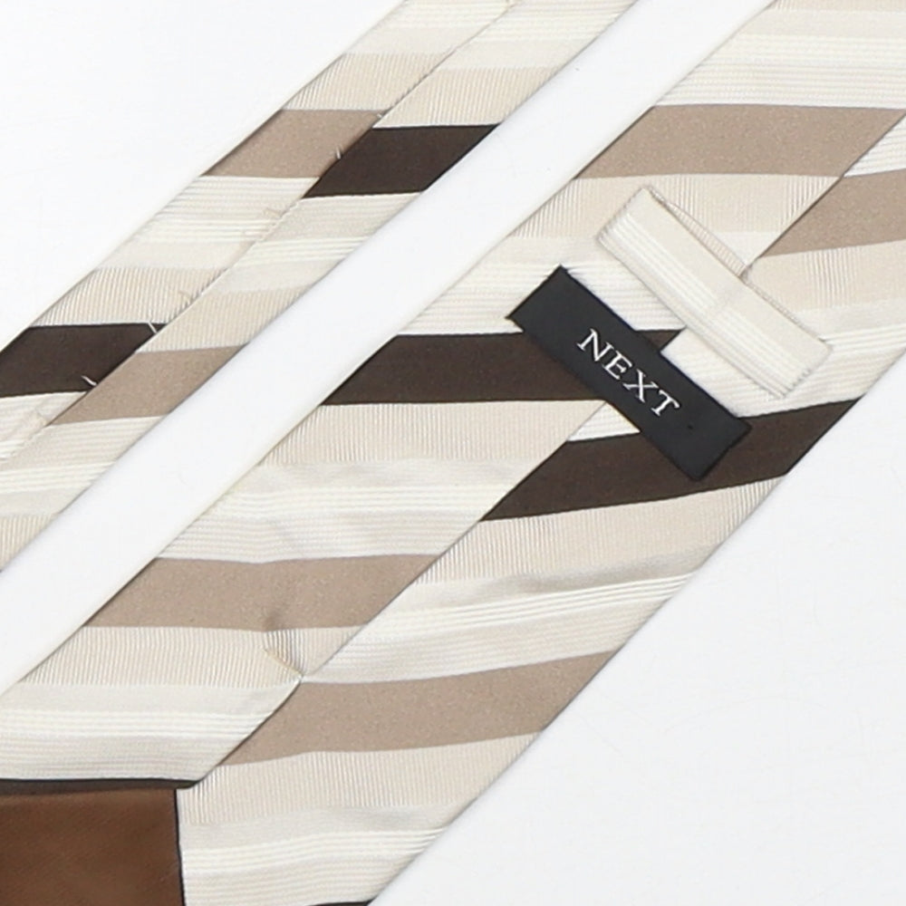 NEXT Mens Multicoloured Striped Silk Pointed Tie One Size