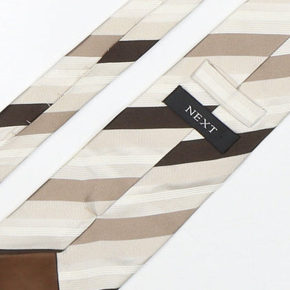 NEXT Mens Multicoloured Striped Silk Pointed Tie One Size
